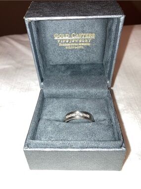 14KW .42CTW DIAMOND WEDDING BAND — SIZE 9.25